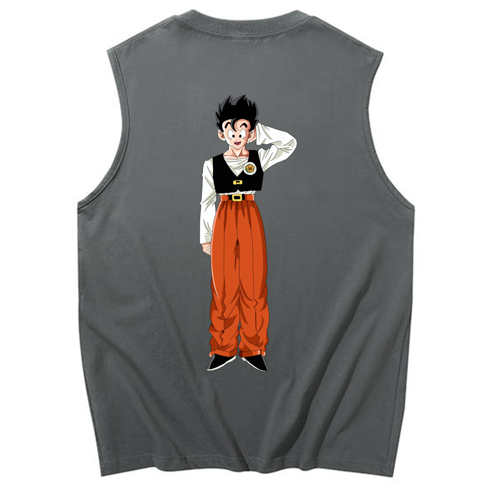 （画像用） ドラゴンボール 孫 悟飯（そんごはん）DRAGON BALL Son Gohan コットン100％タンクトップ（背面プリント）